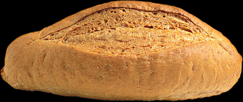 Fresh Baked Whole Wheat Bread Loaf PNG with transparent background