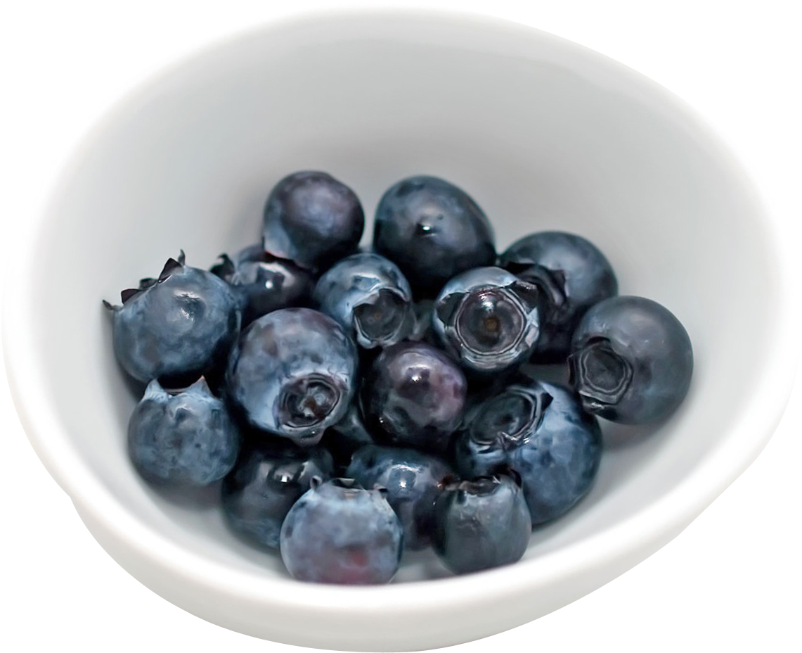 Fresh Blueberriesin White Bowl