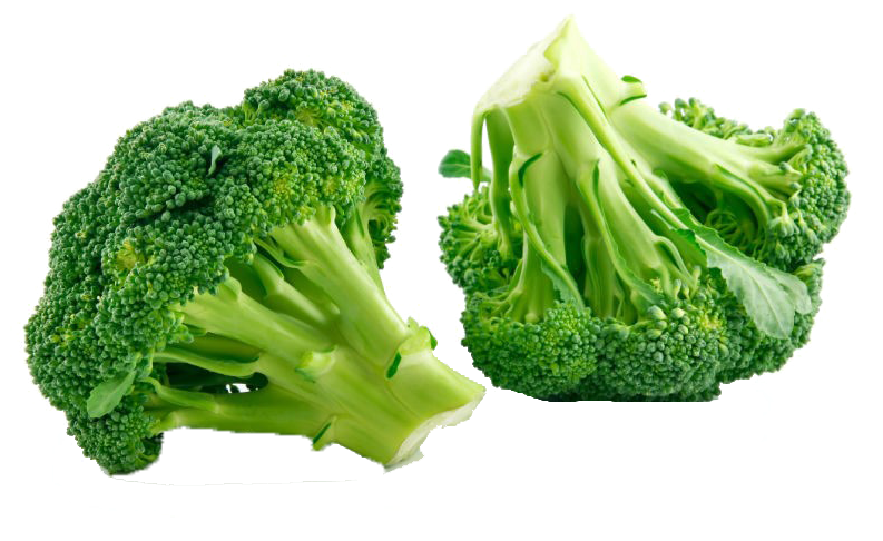 Fresh Broccoli Pieces Isolated