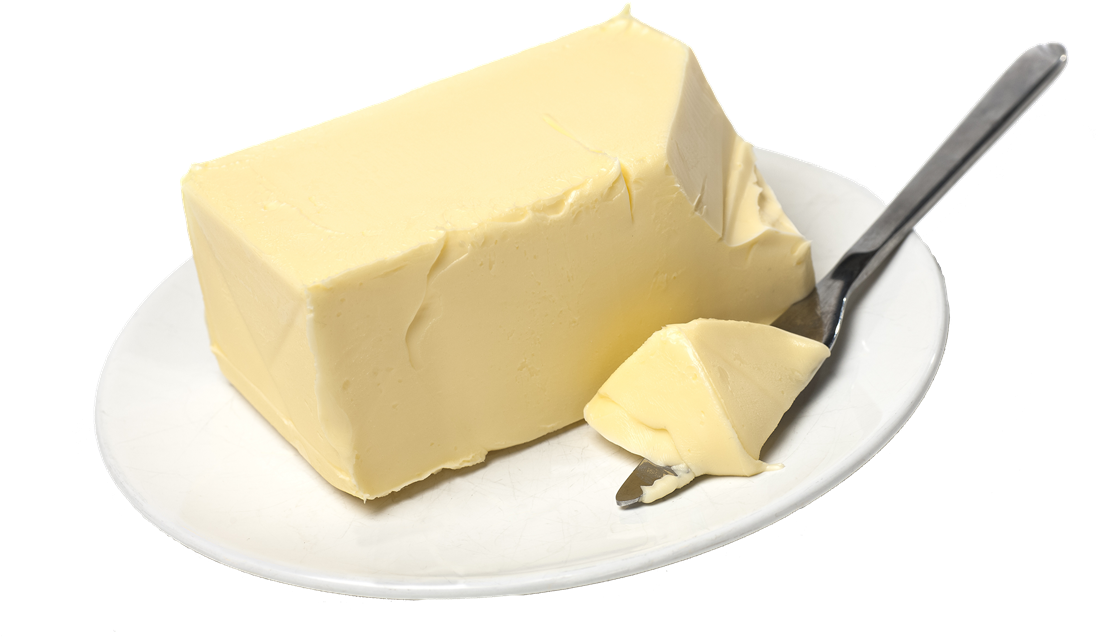 Fresh Butter Blockwith Knife PNG with transparent background