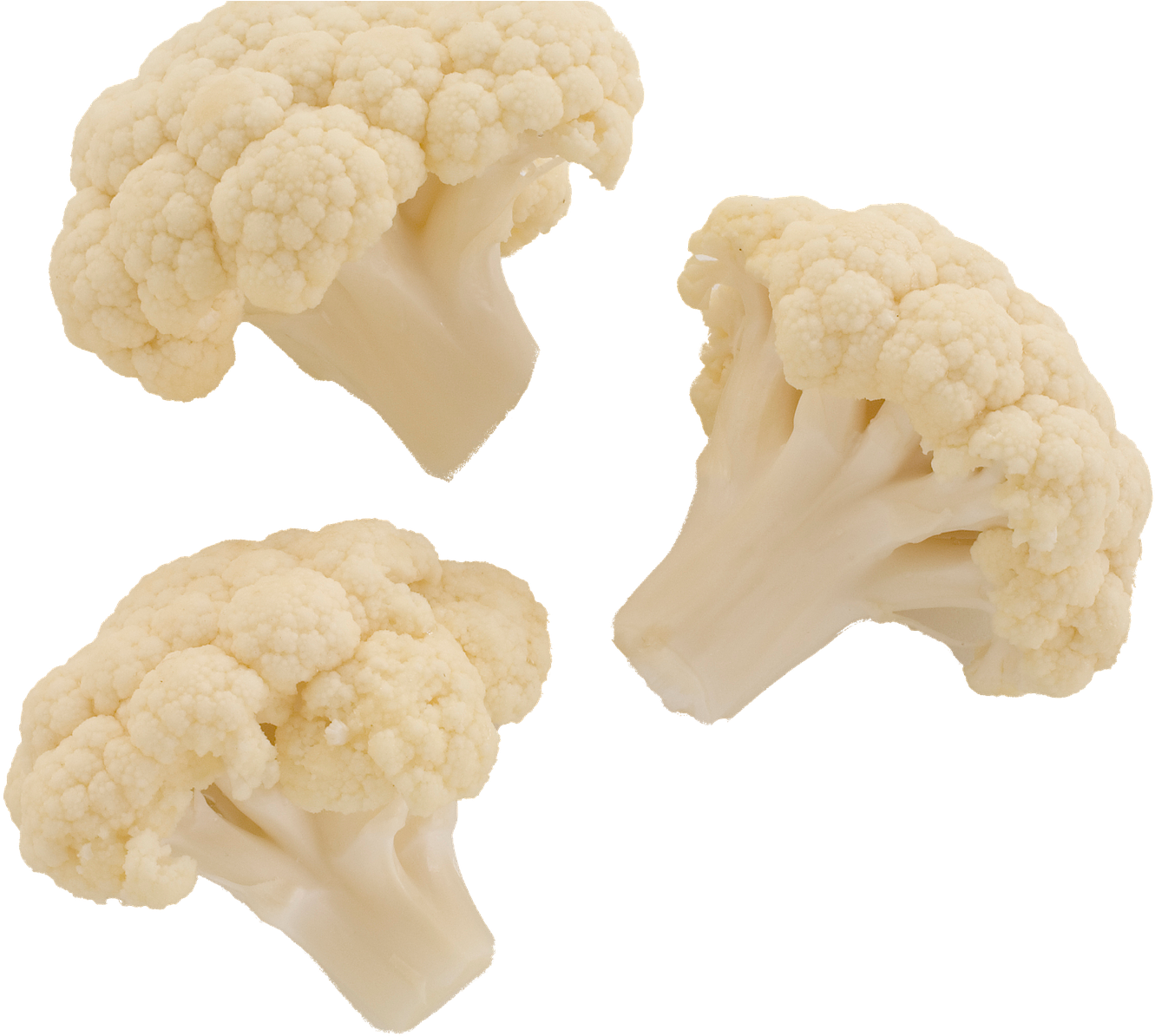 Fresh Cauliflower Pieces Isolated