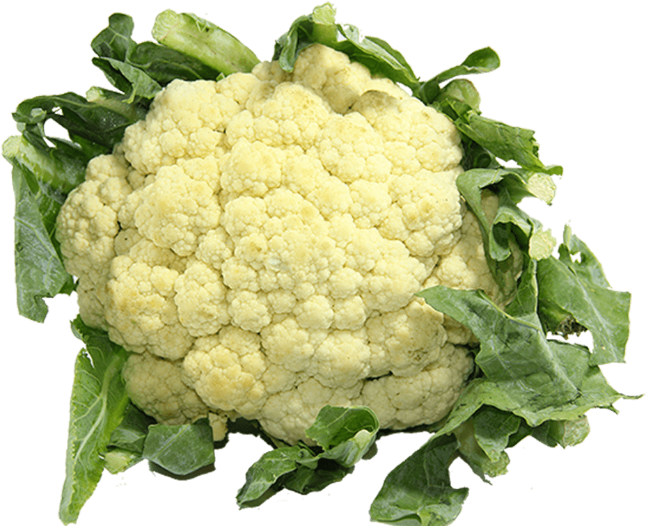 Fresh Cauliflower With Green Leaves.png