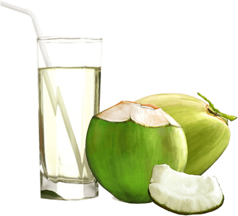 Fresh Coconut Water Glass