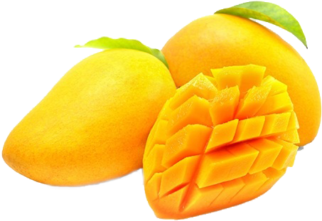 Fresh Cut Mango Fruit PNG with transparent background