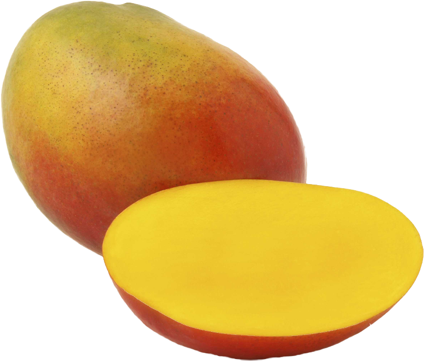 Fresh Cut Mango Fruit PNG with transparent background