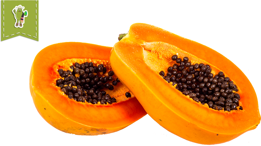 Fresh Cut Papaya Halves