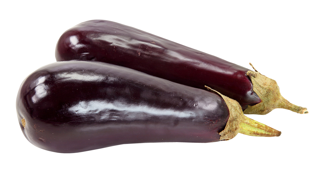 Fresh Eggplantson Transparent Background