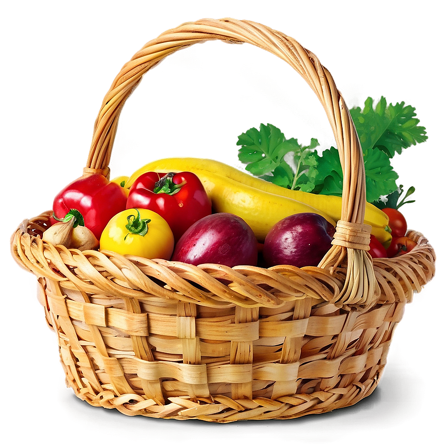 Fresh Farm Produce Basket PNG ihm50 PNG image with a transparent background, free high-resolution download