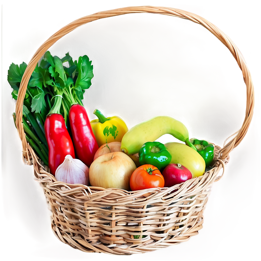 Fresh Farm Produce Basket PNG xyx4 PNG image with a transparent background, free high-resolution download