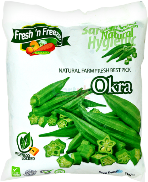 Fresh Frozen Okra Package