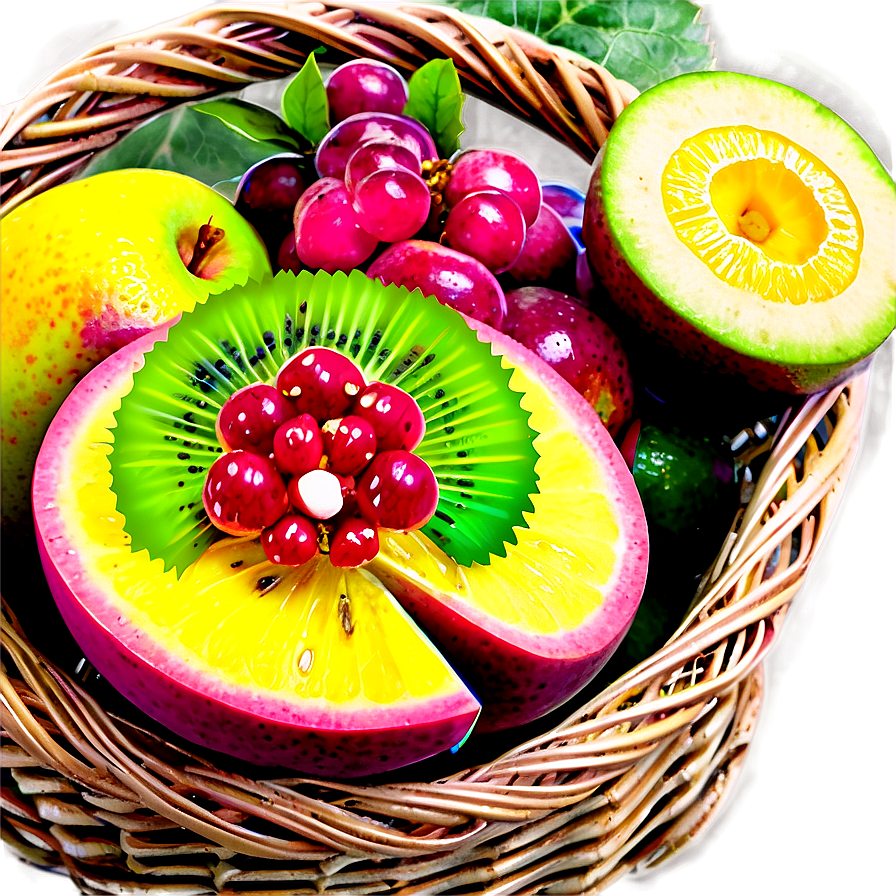 Fresh Fruit Basket PNG 06262024 PNG with transparent background