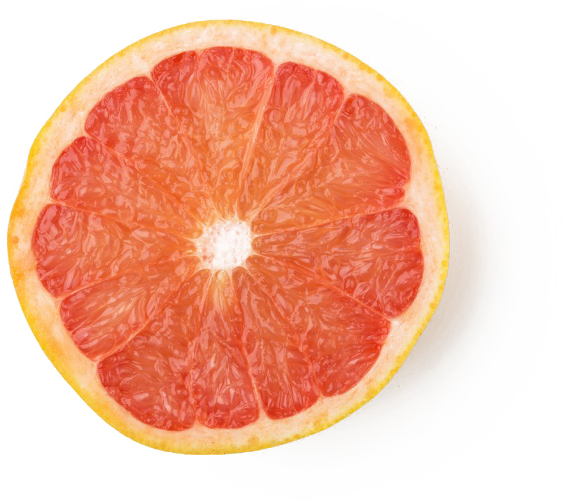 Fresh Grapefruit Slice Top View.png