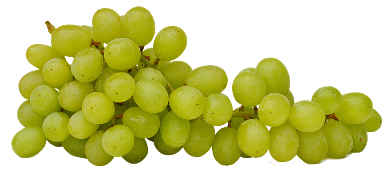 Fresh Green Grapes Black Background