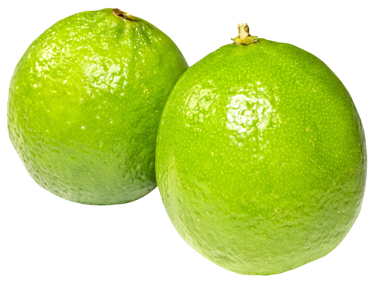 Fresh Green Limes Isolated PNG with transparent background