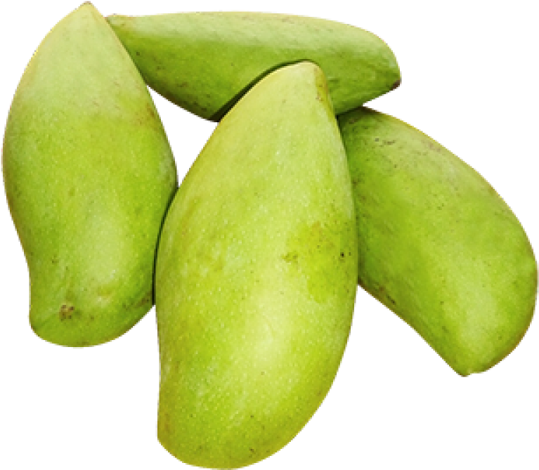Fresh Green Mangoes Pile PNG with transparent background