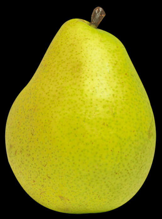 Fresh Green Pear Isolatedon Black PNG with transparent background