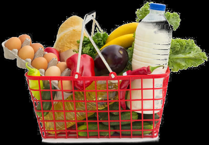 Fresh Grocery Shopping Basket