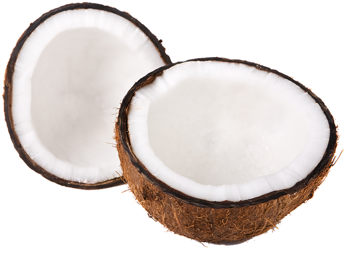 Fresh Halved Coconut Transparent Background