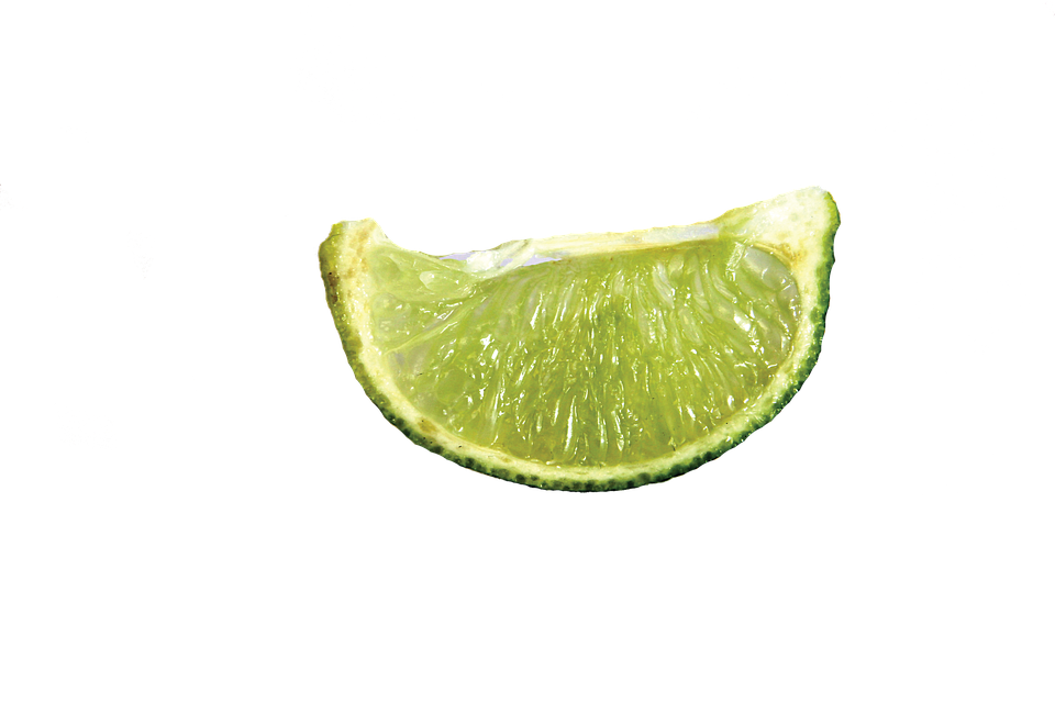 Fresh Lime Wedge Transparent Background PNG with transparent background