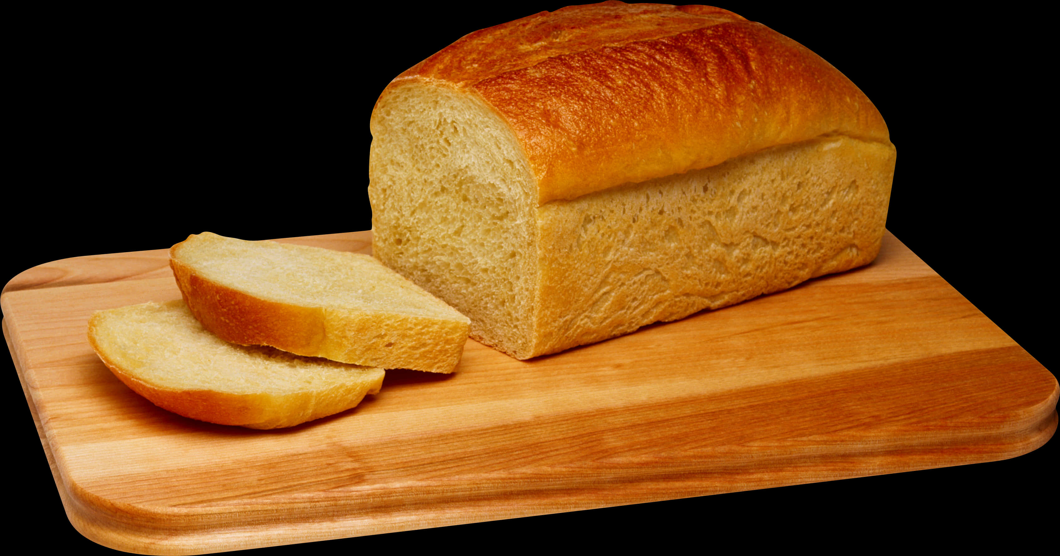 Fresh Loafof Breadon Wooden Board PNG with transparent background