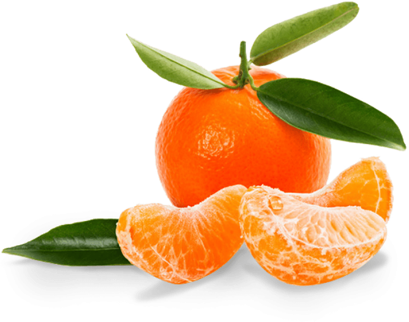 Fresh Mandarin Orange With Leaves