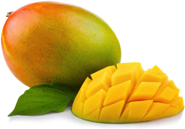 Fresh Mangoand Cubed Slices PNG with transparent background