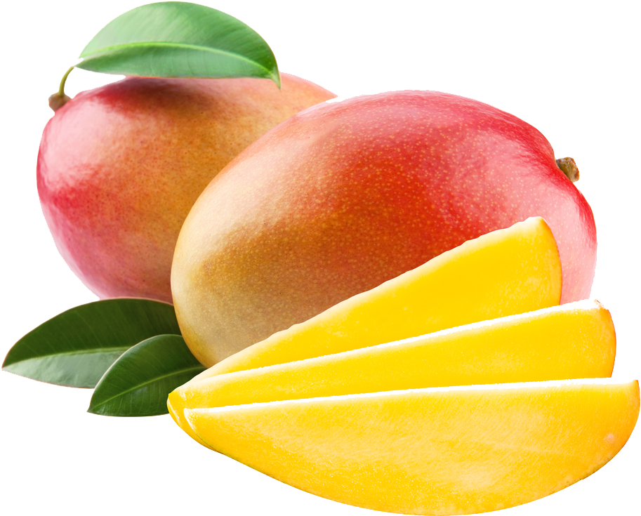 Fresh Mangoand Slices.png PNG with transparent background