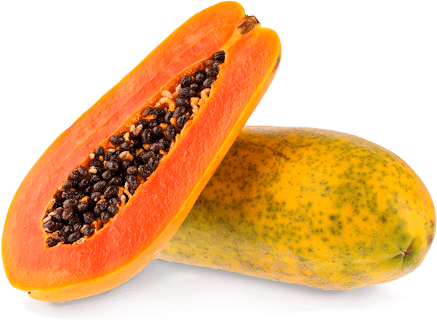 Fresh Papaya Halvedand Whole