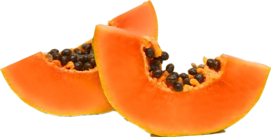 Fresh Papaya Slices Transparent Background