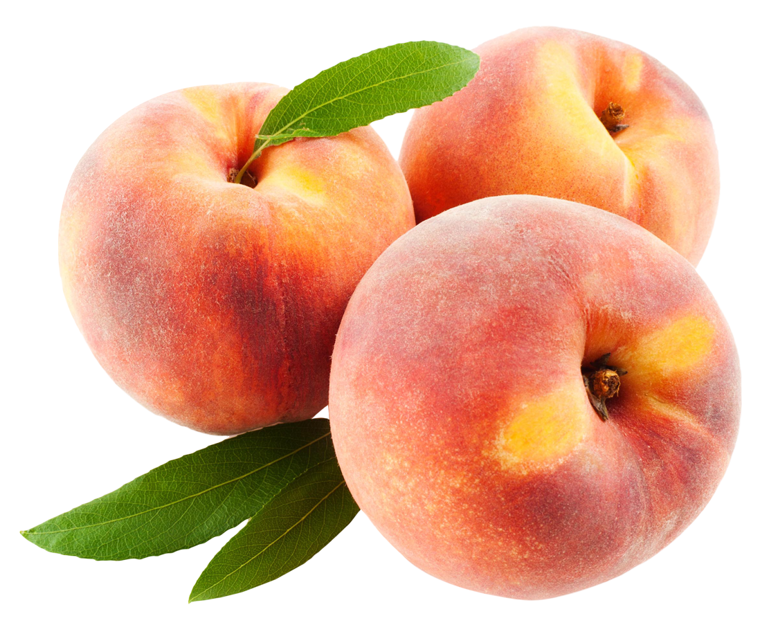 Fresh Peaches Isolated Background PNG with transparent background