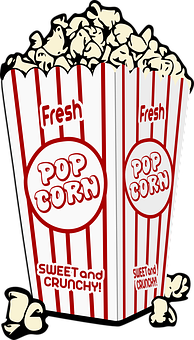 Fresh Popcorn Bucket Illustration PNG with transparent background