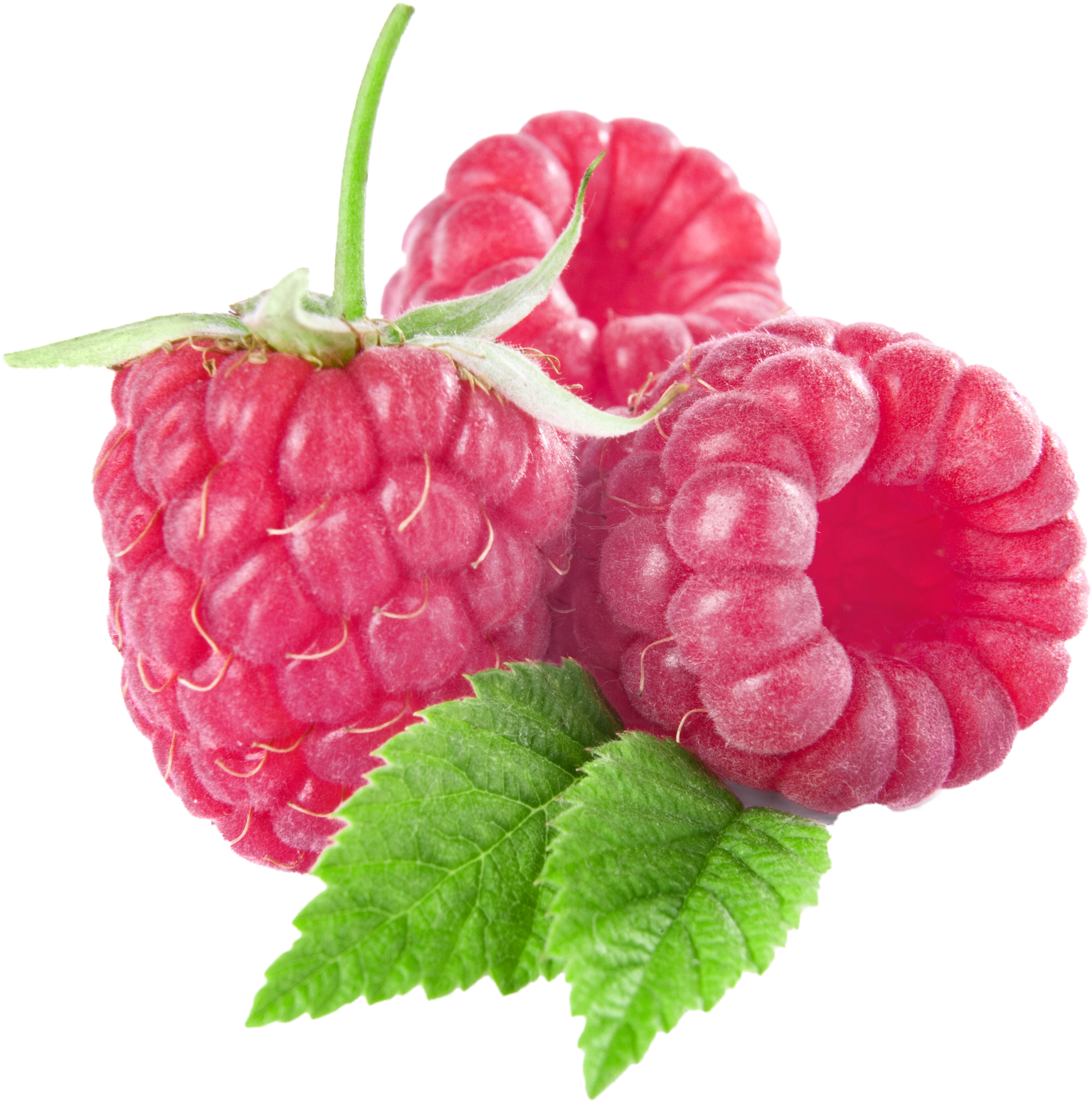 Fresh Raspberrieswith Leaves.png