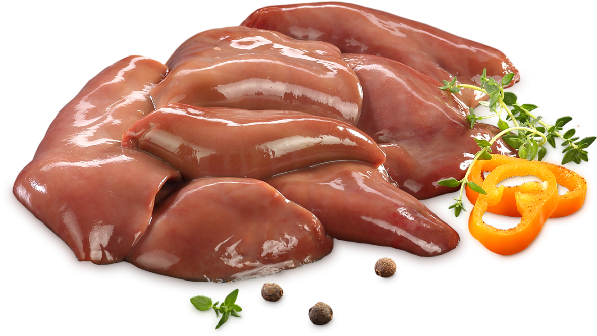 Fresh Raw Liverwith Herbsand Spices PNG with transparent background
