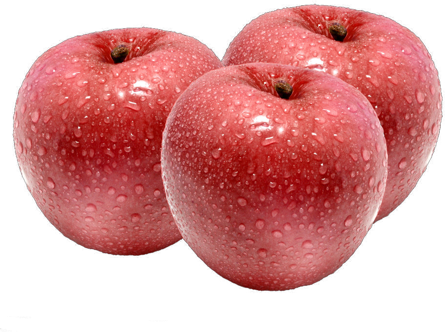 Fresh Red Apples With Water Droplets.png PNG with transparent background