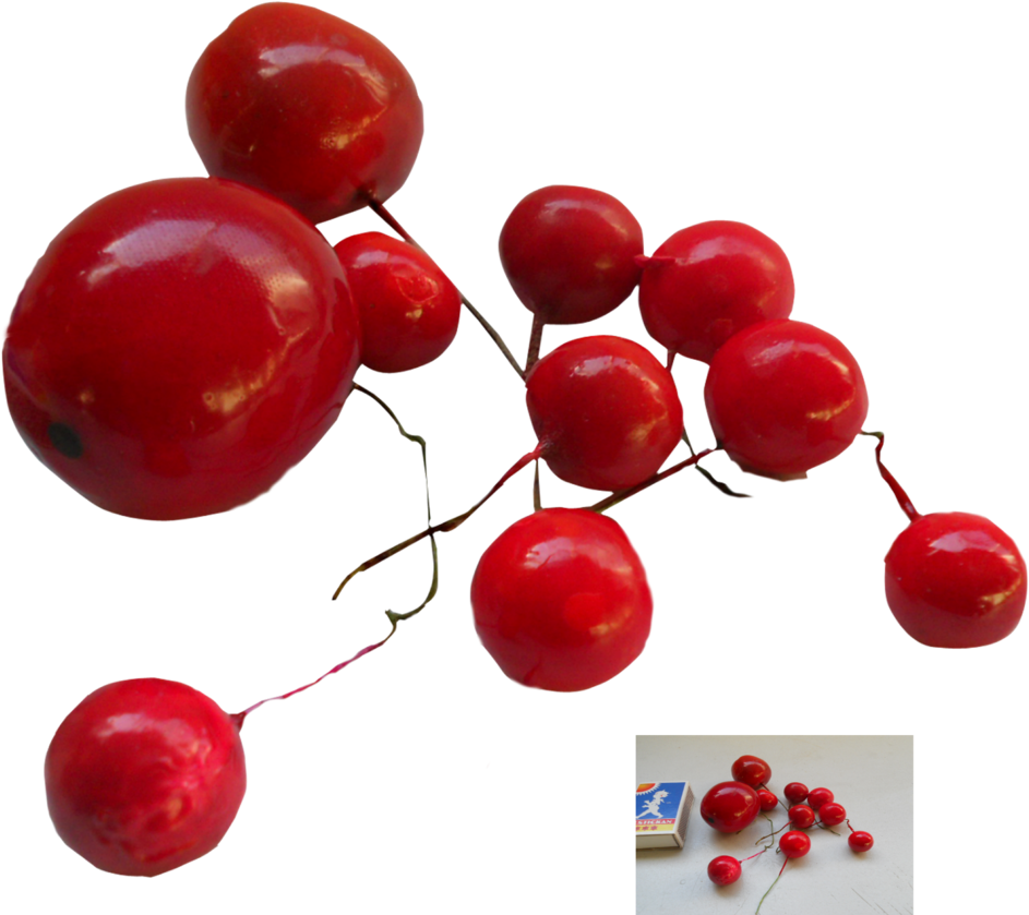 Fresh Red Cherries Transparent Background