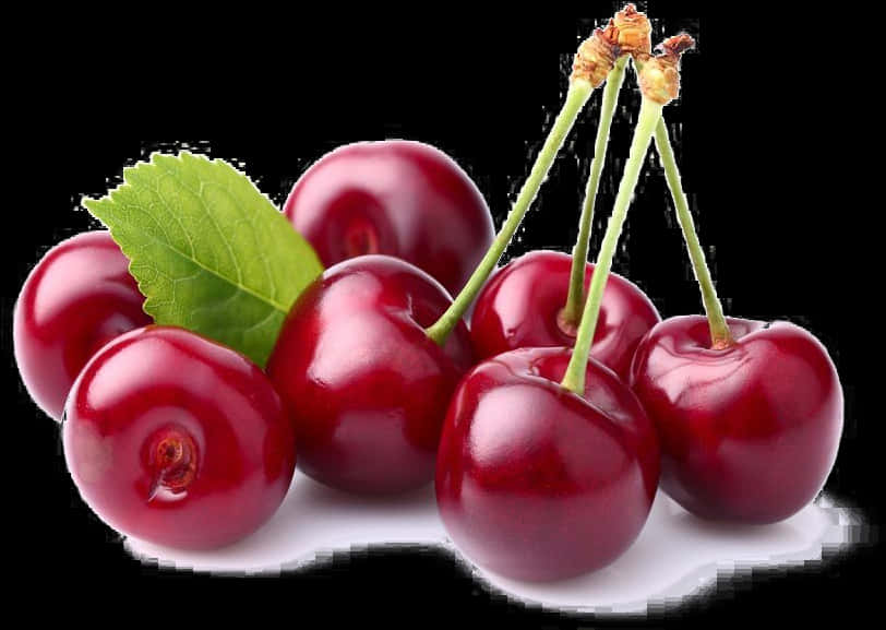 Fresh Red Cherries Transparent Background