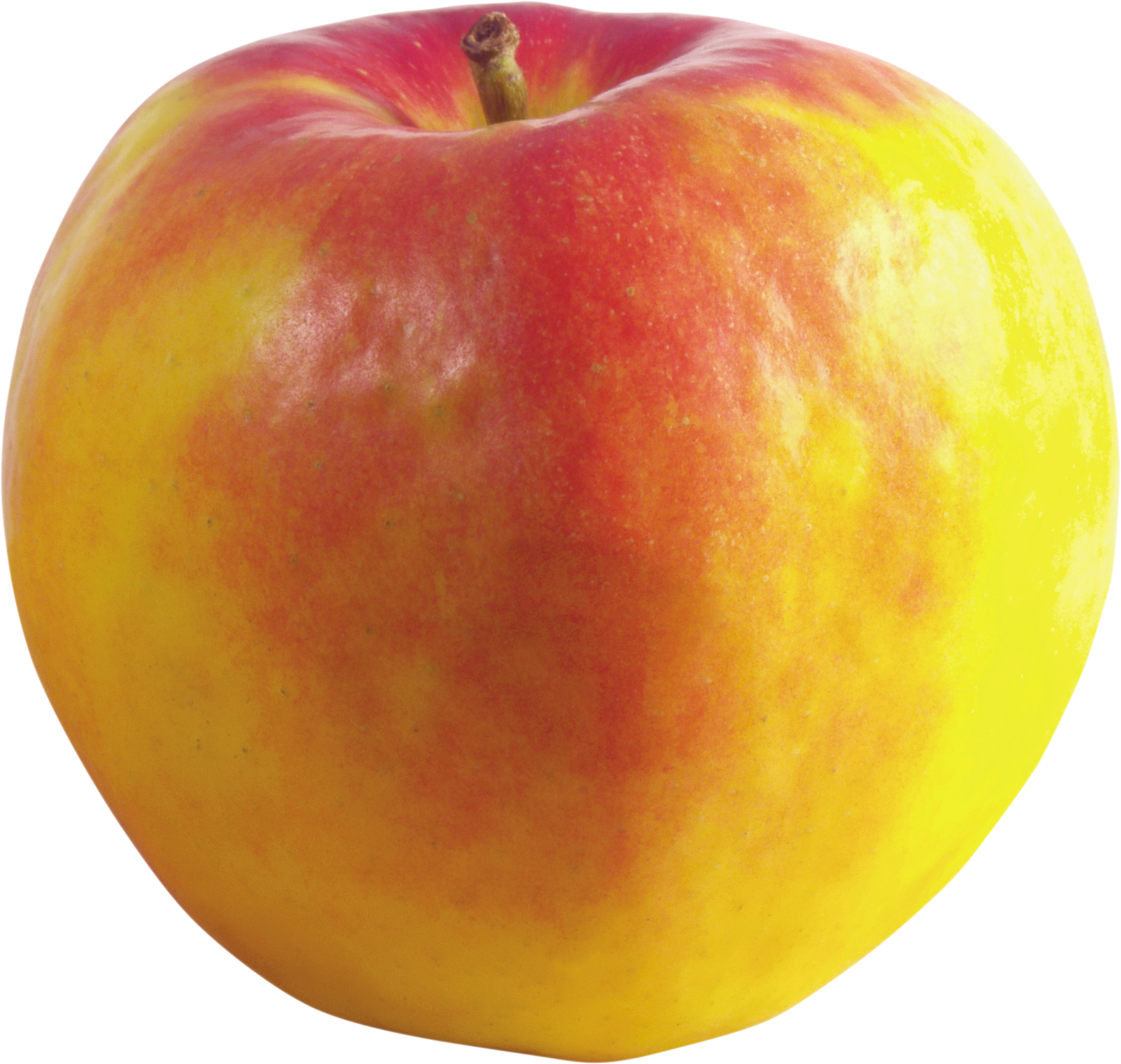 Fresh Red Yellow Apple Isolated.png PNG with transparent background