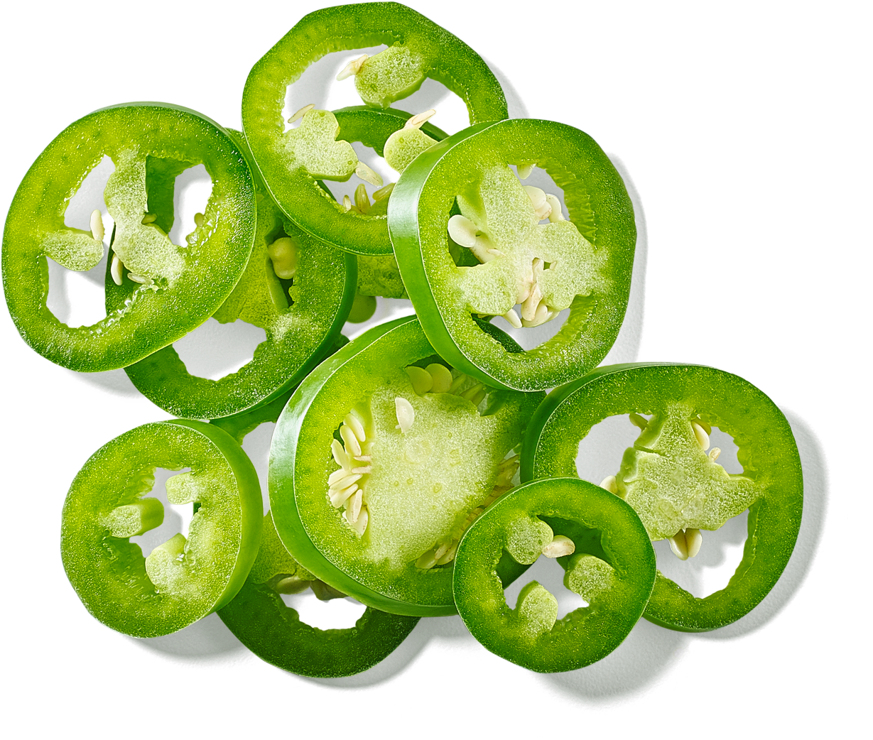 Fresh Sliced Green Jalapeno Peppers