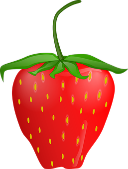 Fresh Strawberry Vector Illustration PNG with transparent background