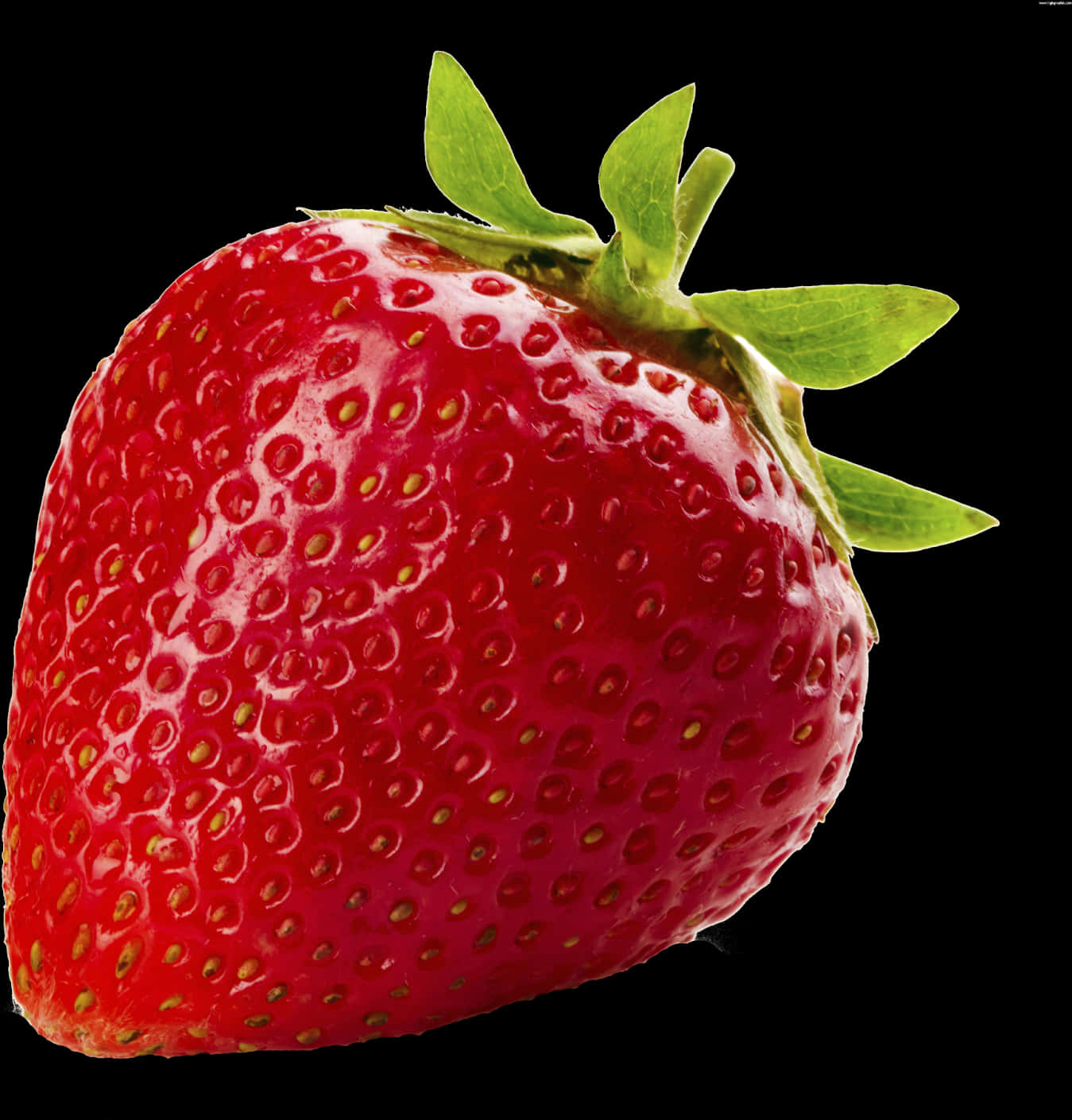 Fresh Strawberryon Black Background.jpg