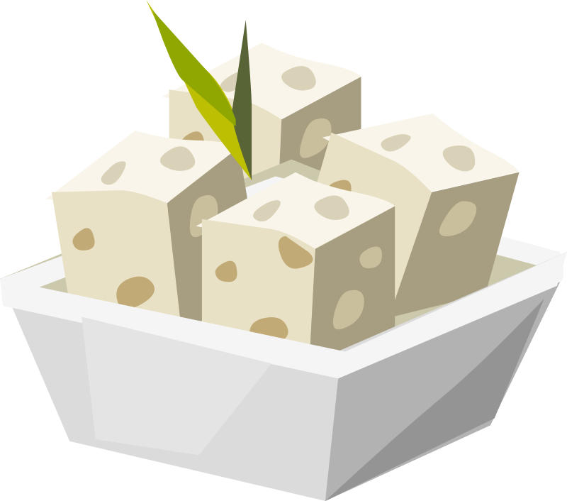 Fresh Tofu Cubes Illustration