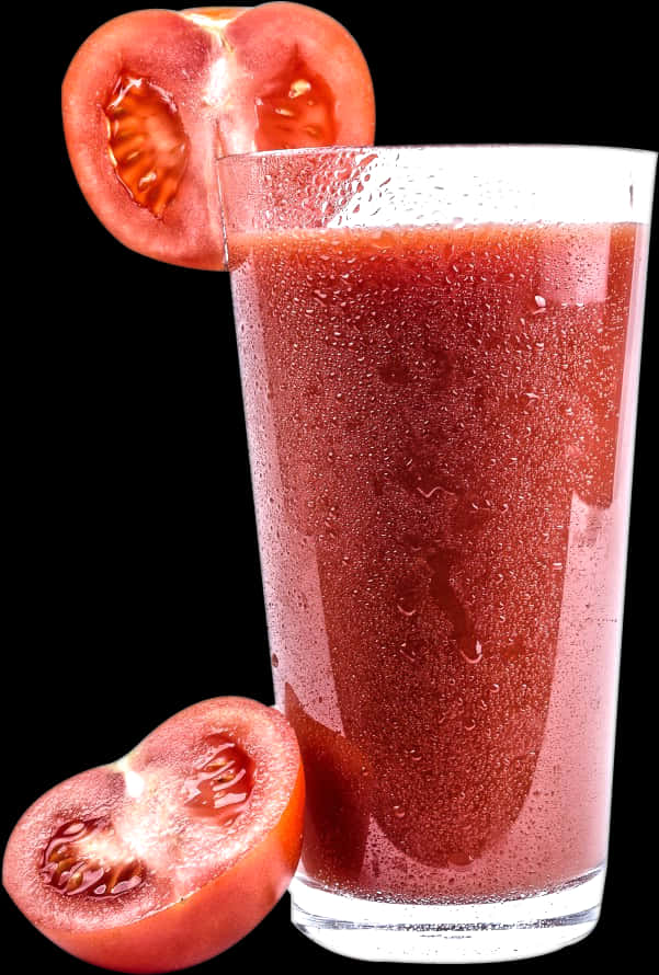 Fresh Tomato Juice Glass