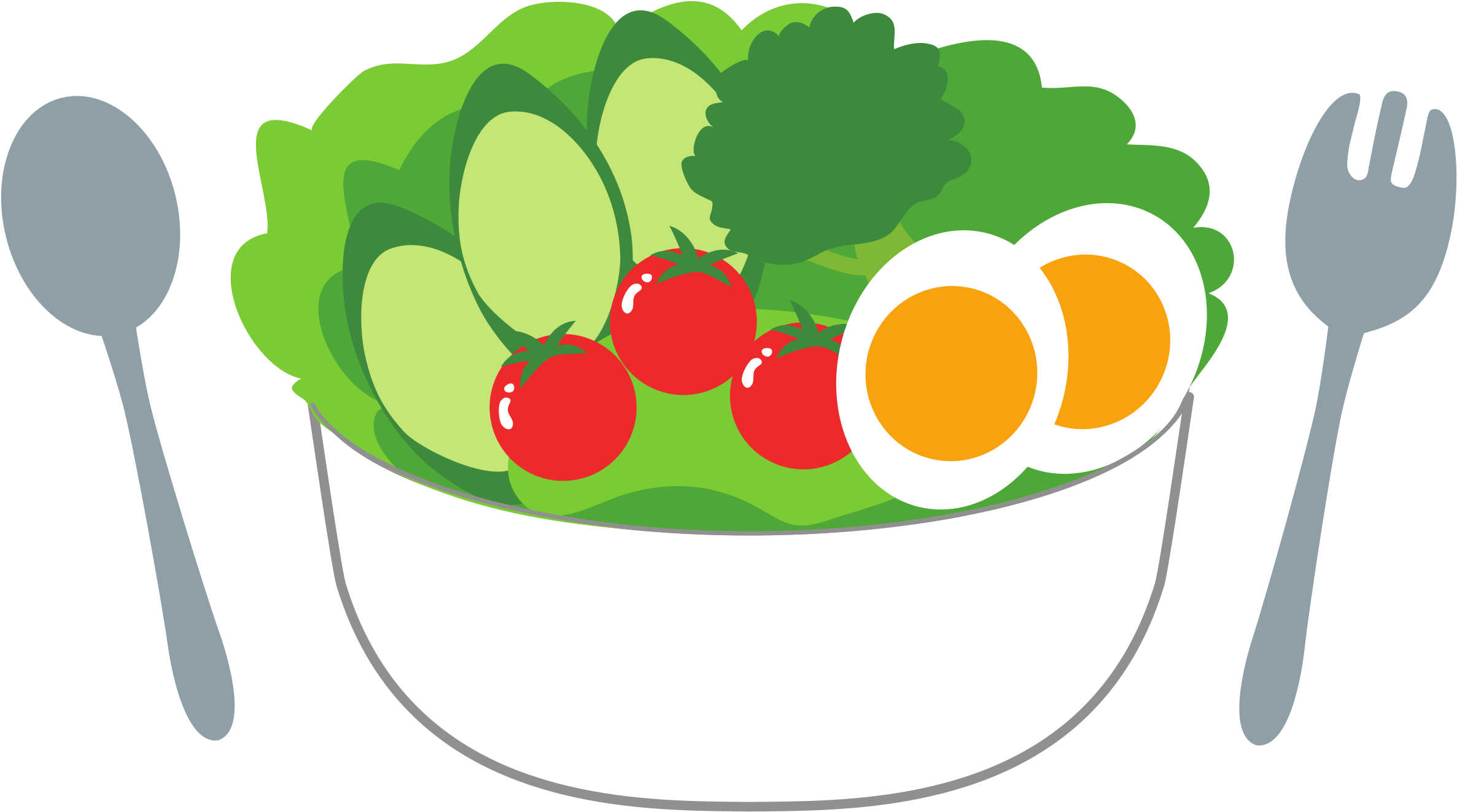 Salad With Fresh Tomatoes, Cucumber And Eggs Clip Arts - Green Salad Clipart Png, Transparent Png PNG with transparent background