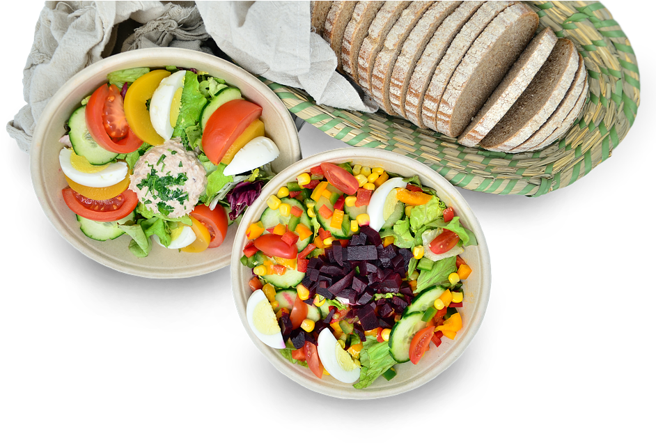 Salad, Bread, Food, Eat, Fresh, Health, Nutrition, - Salad Bread Hd Png, Transparent Png PNG with transparent background