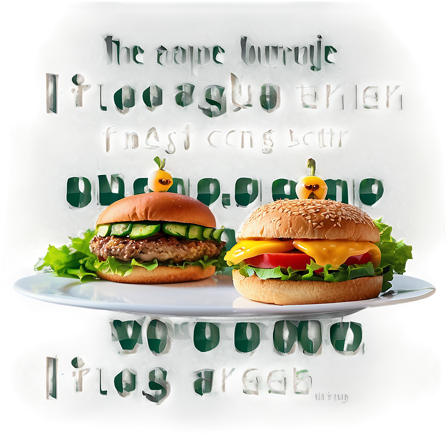 Fresh Veggie Burger Feast Png 69