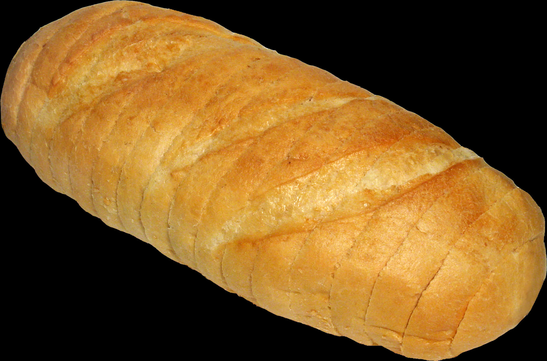 Fresh White Bread Loaf PNG with transparent background