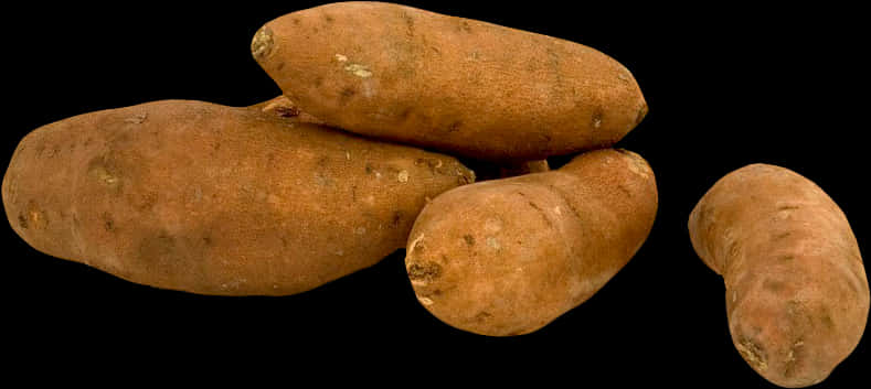 Fresh Whole Potatoes Isolated PNG with transparent background