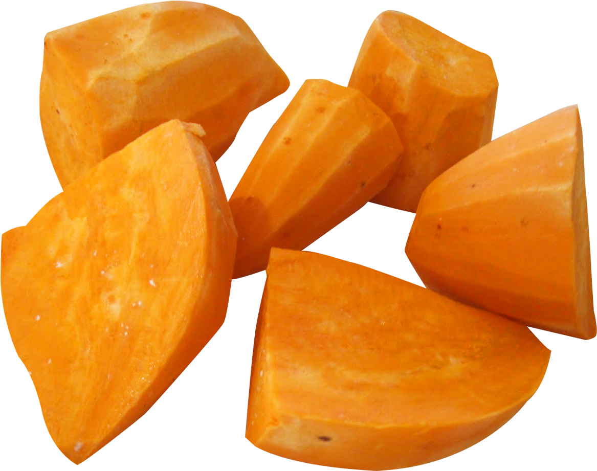 Fresh Yam Pieces Isolated