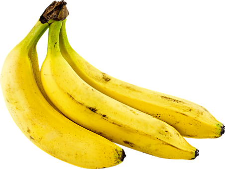 Fresh Yellow Bananas Black Background PNG with transparent background