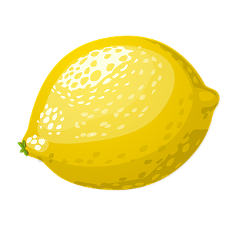 Fresh Yellow Lemon Illustration PNG with transparent background